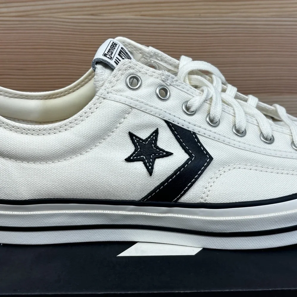 Converse Star Player 76 Low Canvas Shoes  Vtg White A01608C Men Sz 11